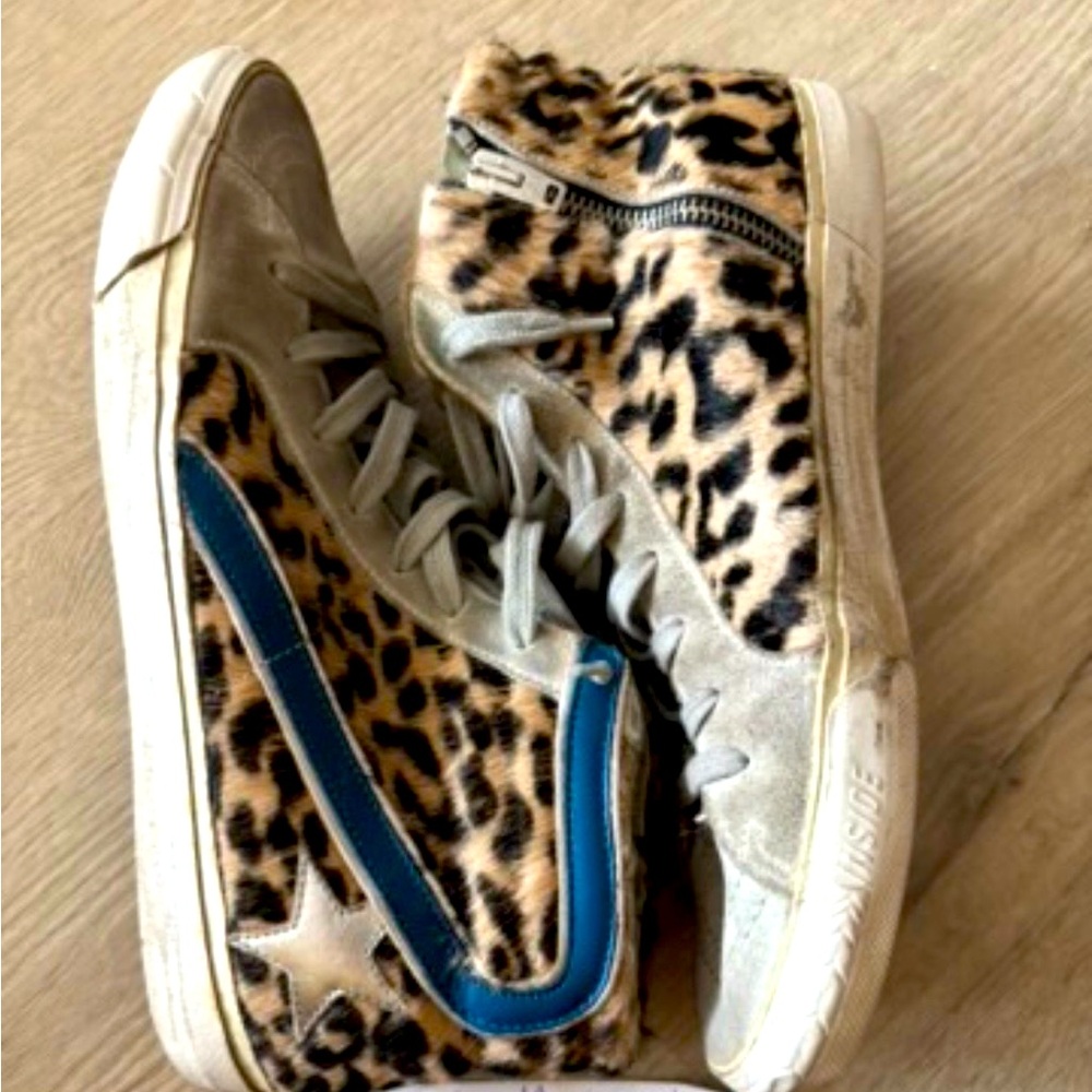 Golden Goose Deluxe Brand Archive 39 leopard pony hair